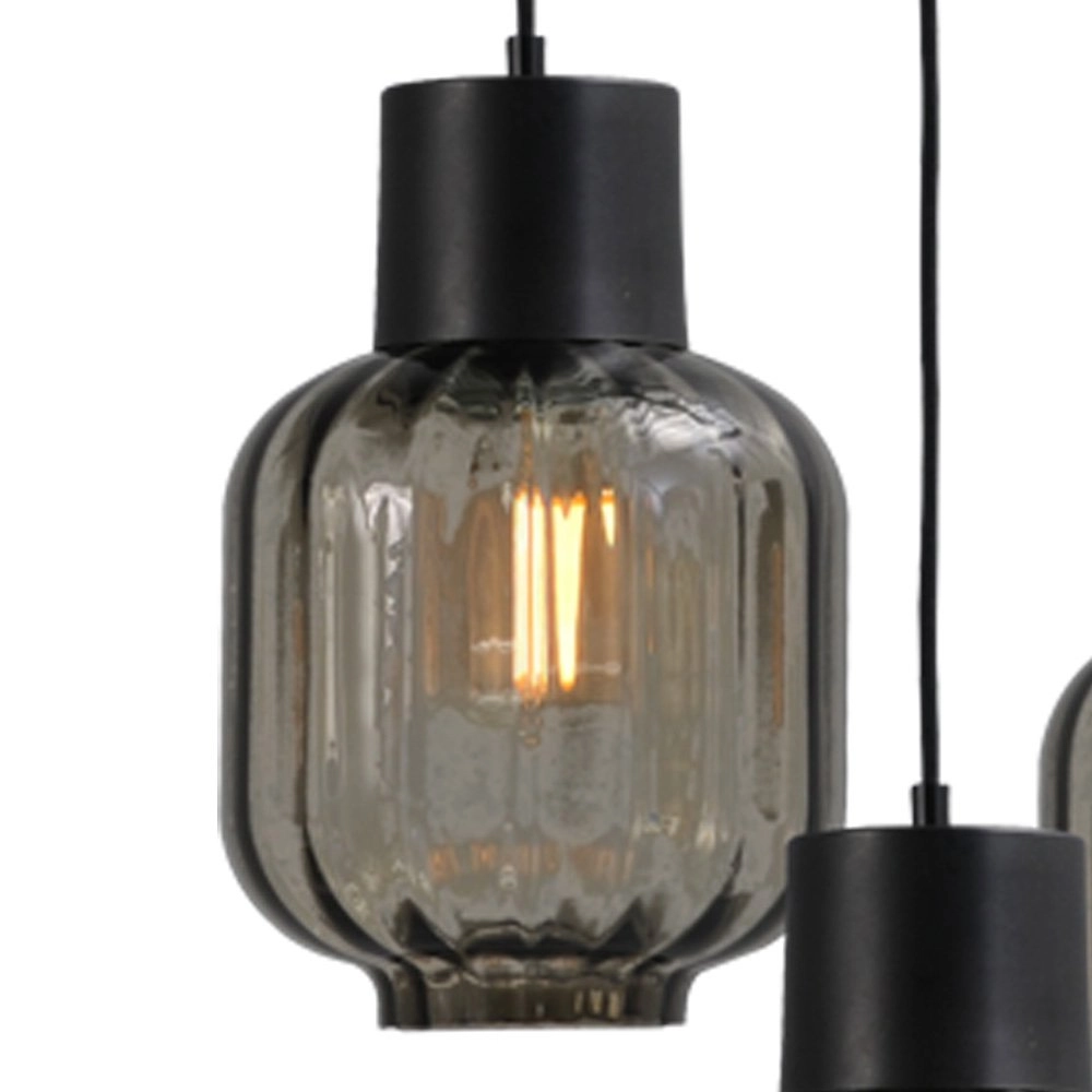 Lampe à suspension Lett lll 20 Verre fumé à 3 lumières Masterlight 8718121181585