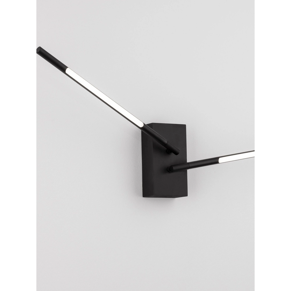 Lampe murale Raccio Double noir Lyora 5212017420466