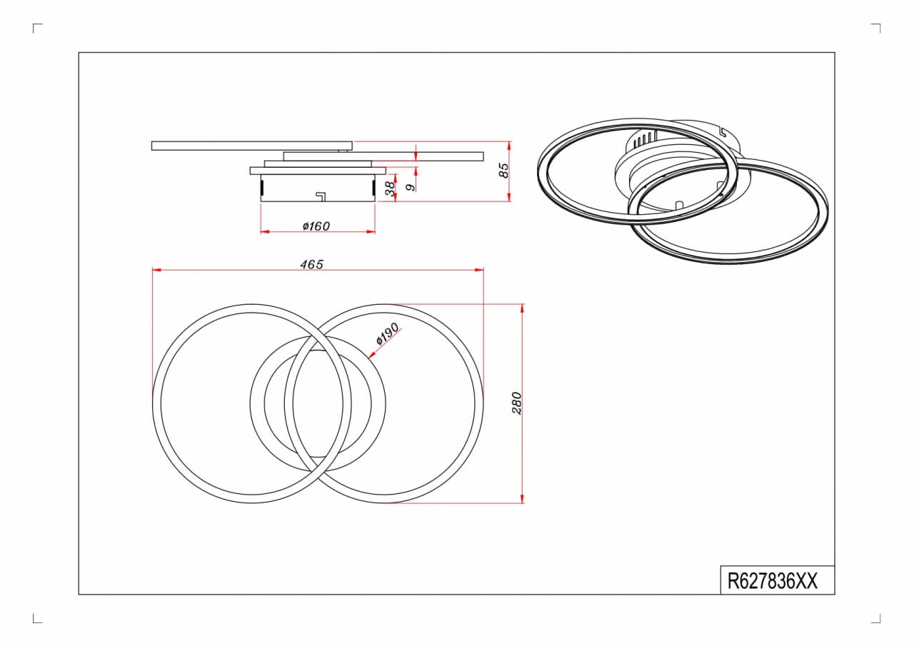 Plafonnier Giro autour de Trio 4017807561999