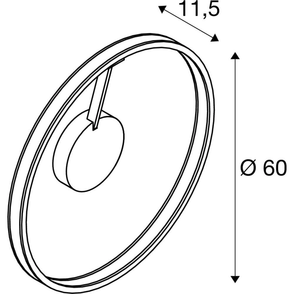 Plafonnier design One 60 blanc Ø 60cm SLV 4024163298506