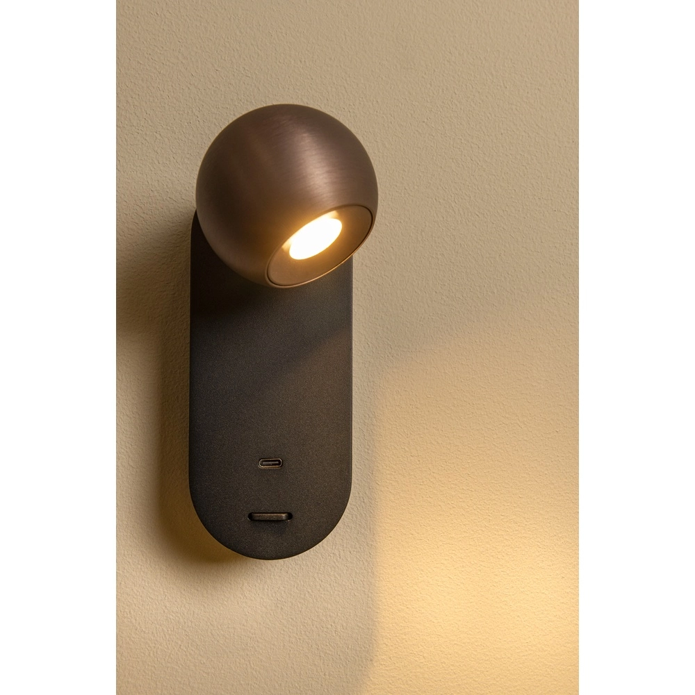 Ampoule de lampe murale Montana Dessinez le café brun Premium by Lucide 5411212680136