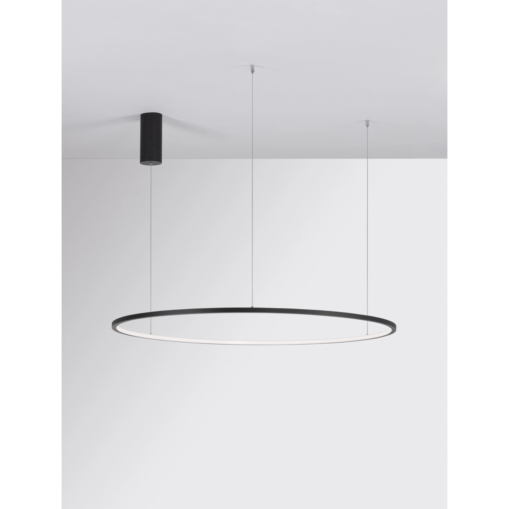 Suspension ronde Tarquin noir Ø 100cm Lyora 5212017438348