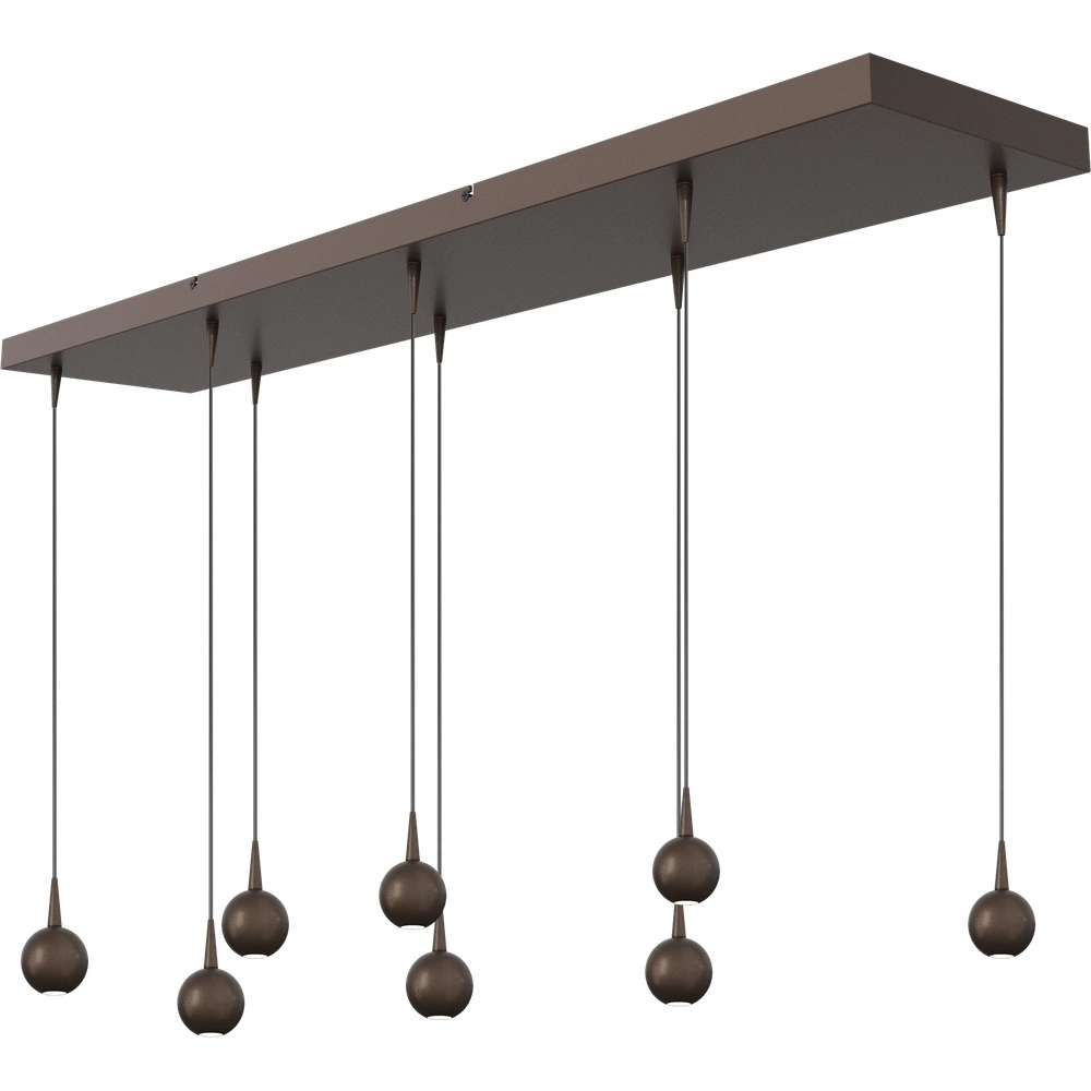 Lampe suspendue à 8 lampes Talana 130 cm cacao brun Ø 6 cm DTW