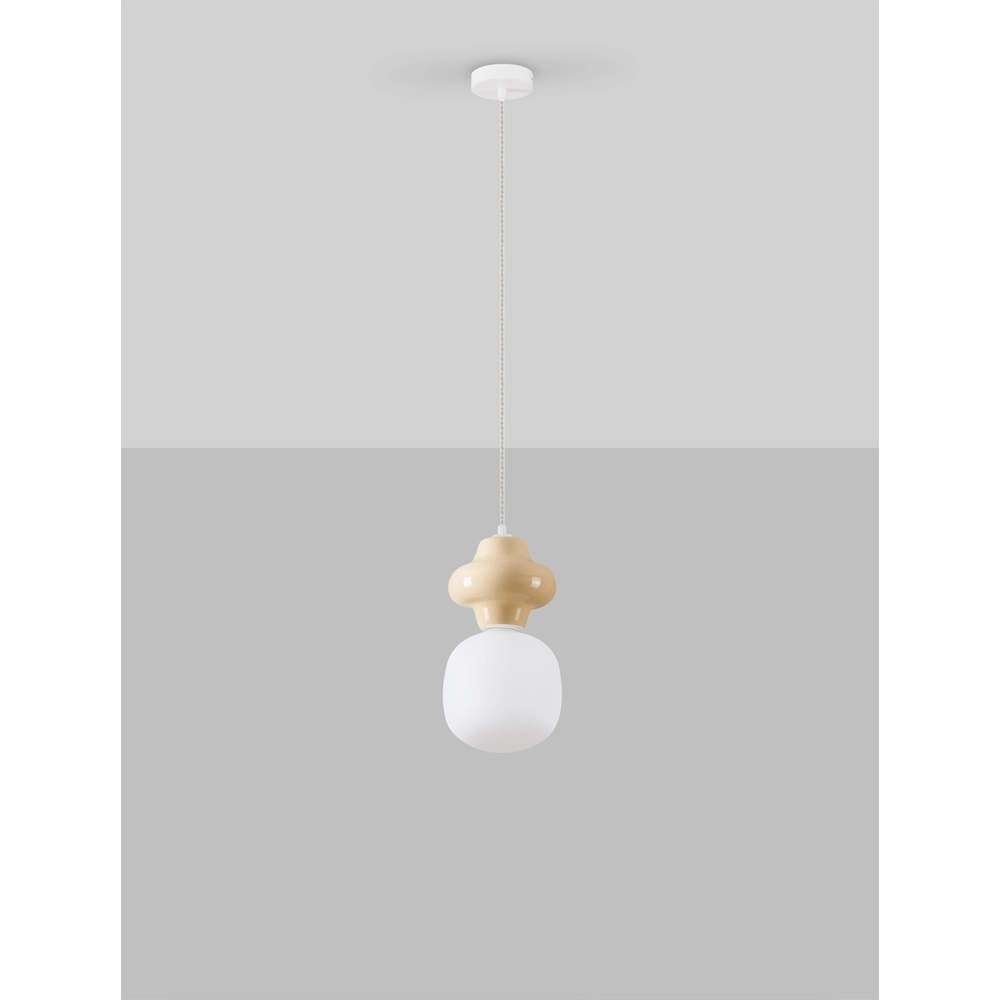 Suspension Clio S céramique jaune Lyora 5212017461186