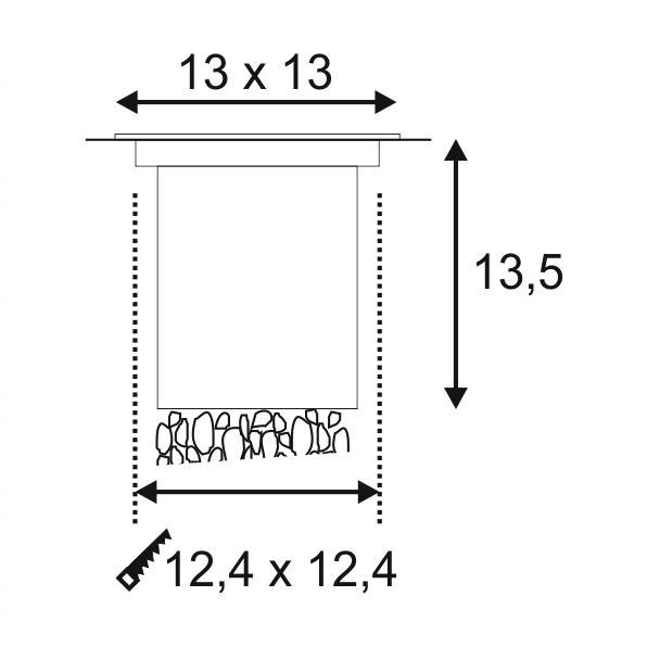 Cadre à encastrer Dasar 70 pour l'extérieur SLV 4024163113380