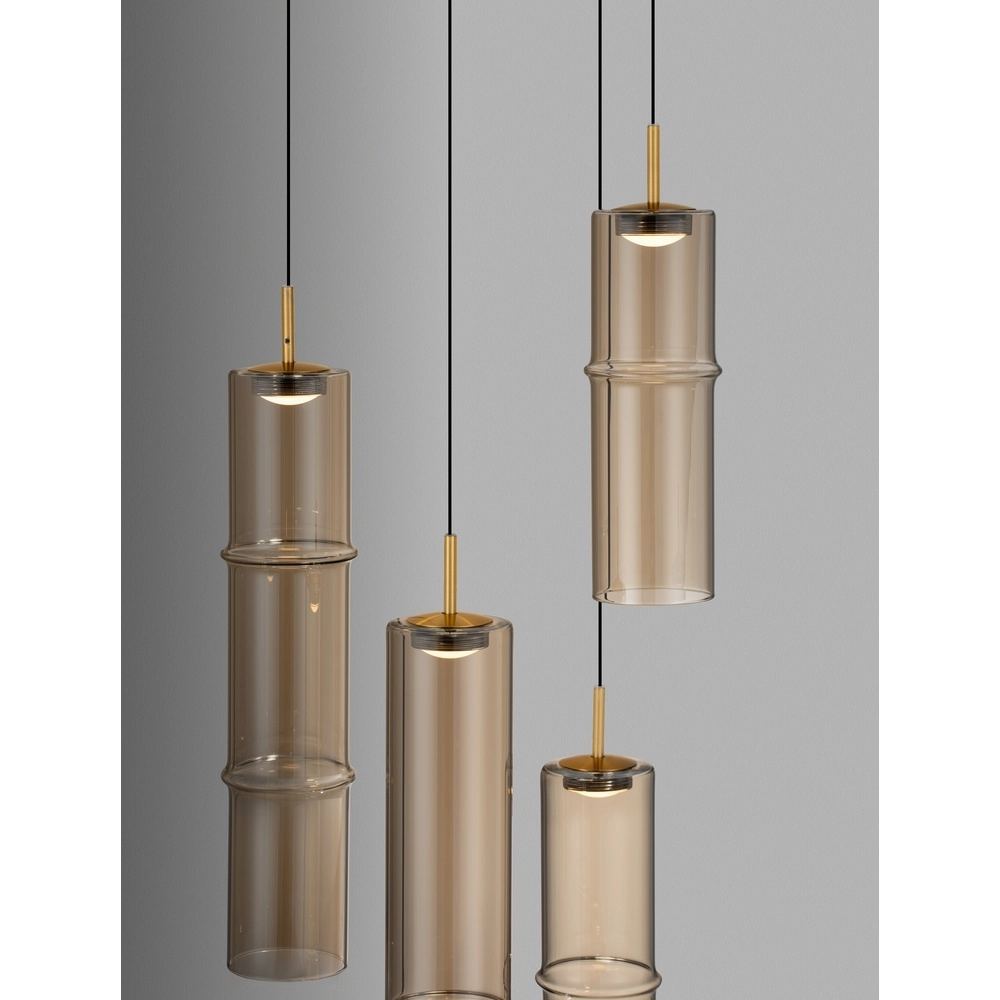 Suspension unique Sano Rond 5 pâles dorés Lyora 5212017474063