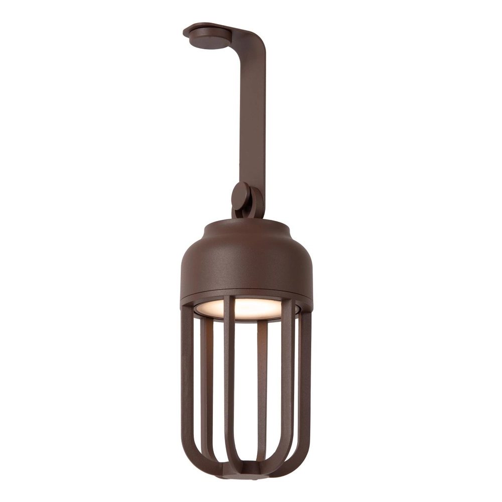 Lampe murale rechargeable Wells Brun rouille Lucide 5411212334121