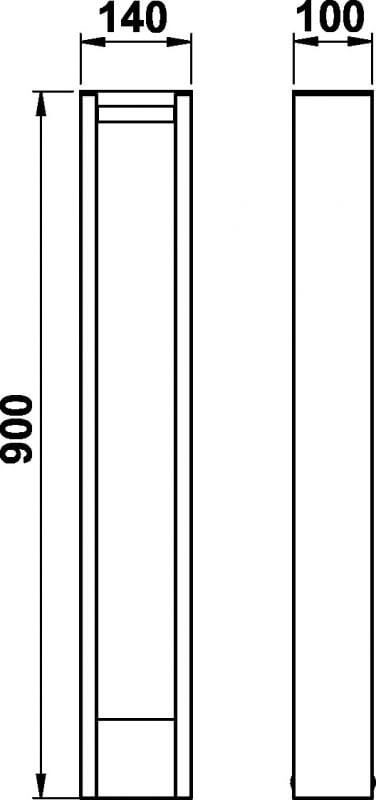 Éclairage de jardin LED Padestal 90cm-noir Albert 4007235622423