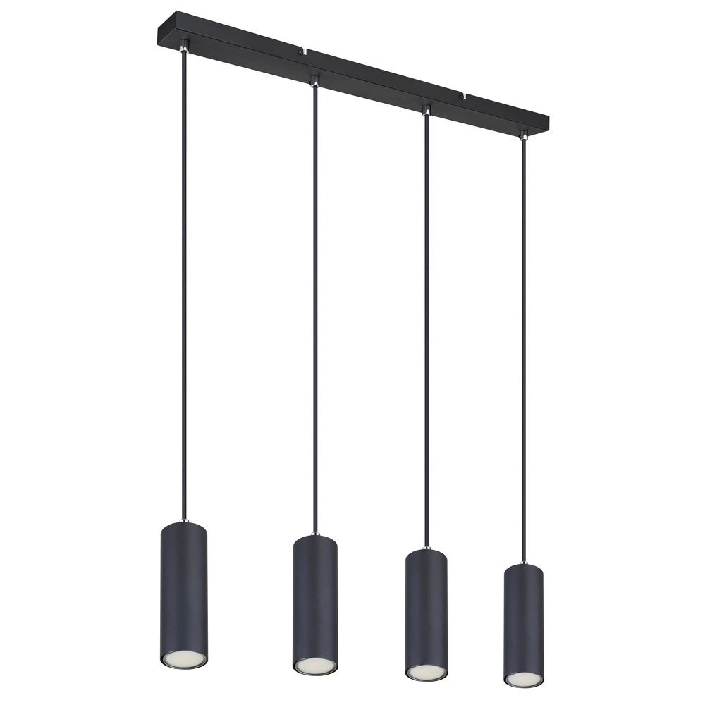 Lampe suspendue Robby Noir à 4 lumières Globo 9007371430543