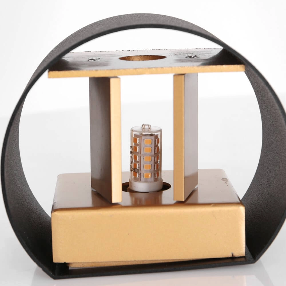 Spot mural rond noir Muro haut et bas Steinhauer 8712746152616