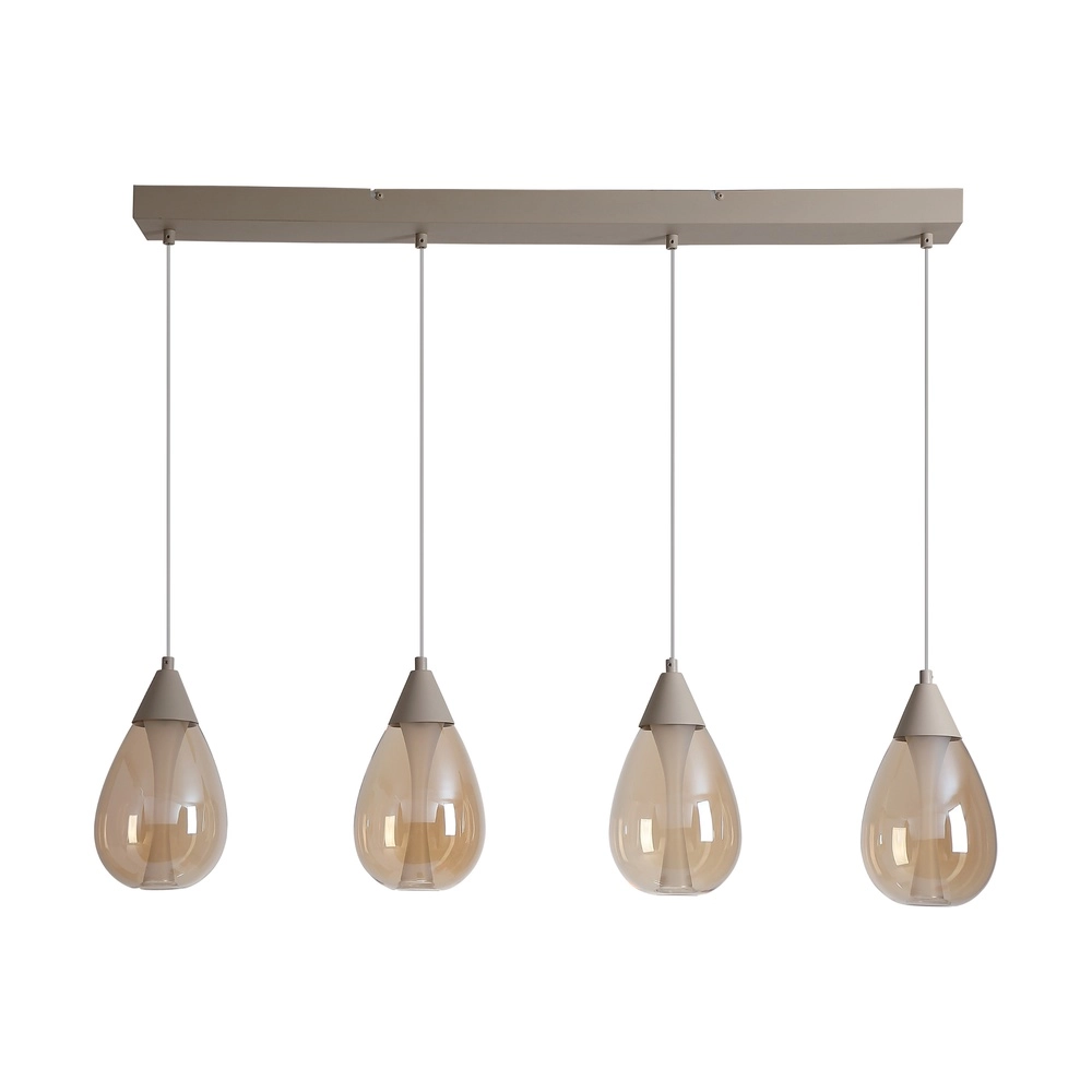 Lampe pendante de conception Pear Marron sable à 4 tons clairs Searchlight 5,05342E+12