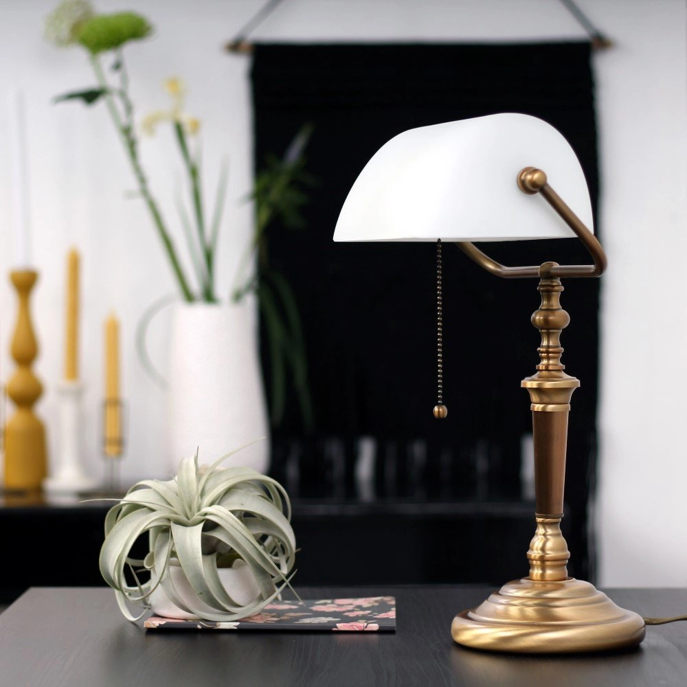 Lampe de table Ancilla 26cm bronze marron