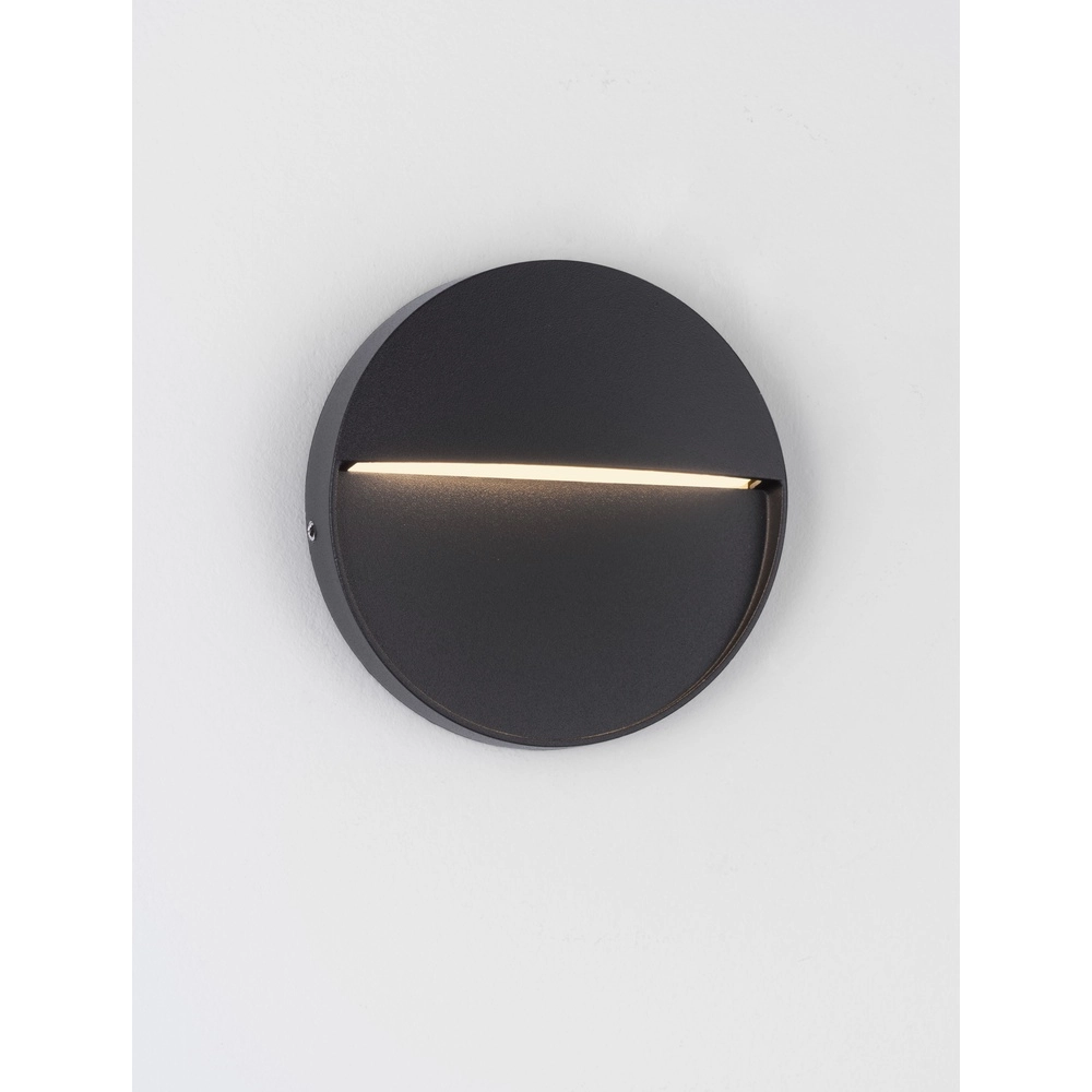 Applique murale ronde Toby Design noir Lyora 5212017453594