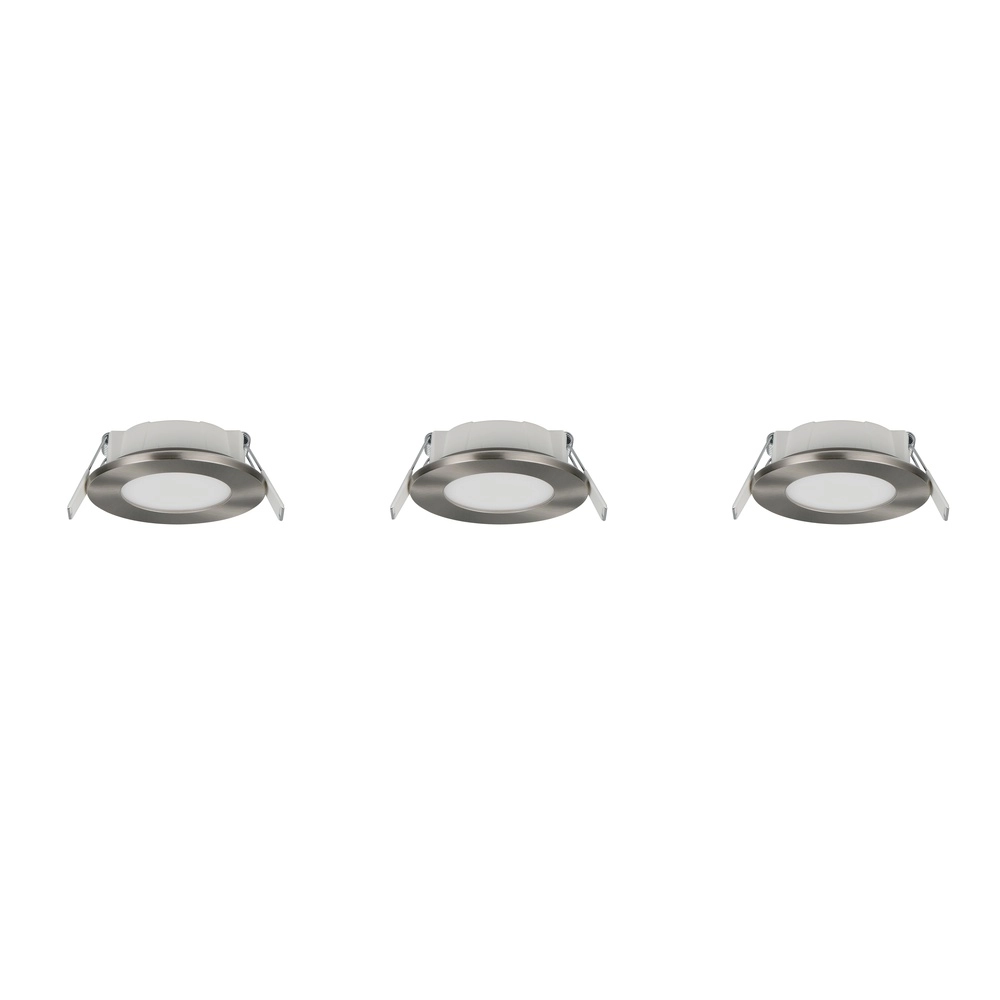 Lot de 3 spots encastrés Himal nickel IP65 Lot de 3 spots encastrés Himal nickel IP65