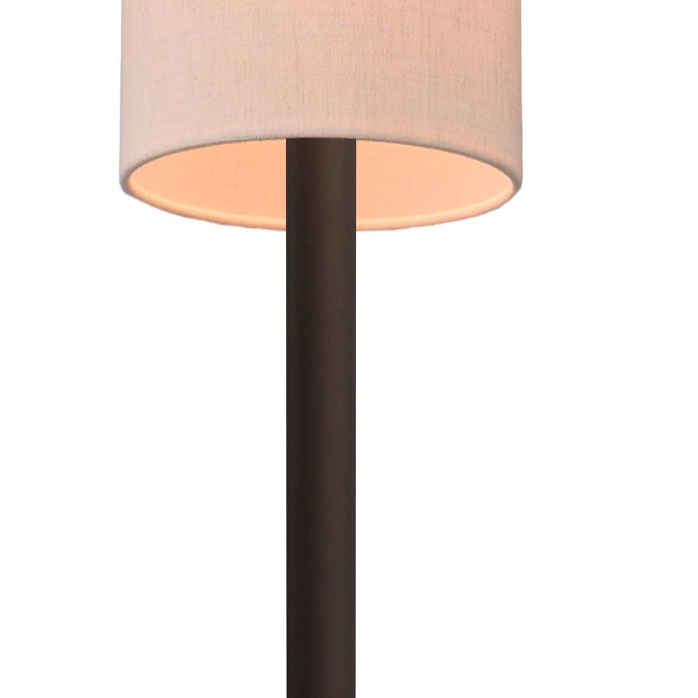 Lampe de pied Lisbourg Cacao avec un chapeau blanc foncé Masterlight