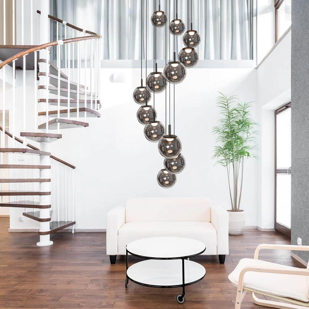 Suspension Vide Bollique Noir 12 lumières Steinhauer 8712746177930