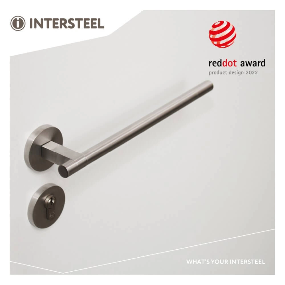 Poignée de porte design Shiraat droite en acier inoxydable Intersteel 8714186553831
