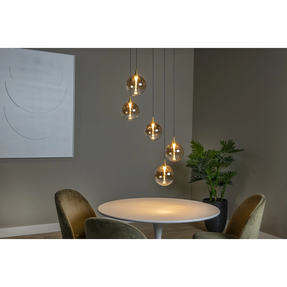 Suspension LED de conception Gisela décoloration - 5x Ø 16cm Premium by Lucide 5411212134813