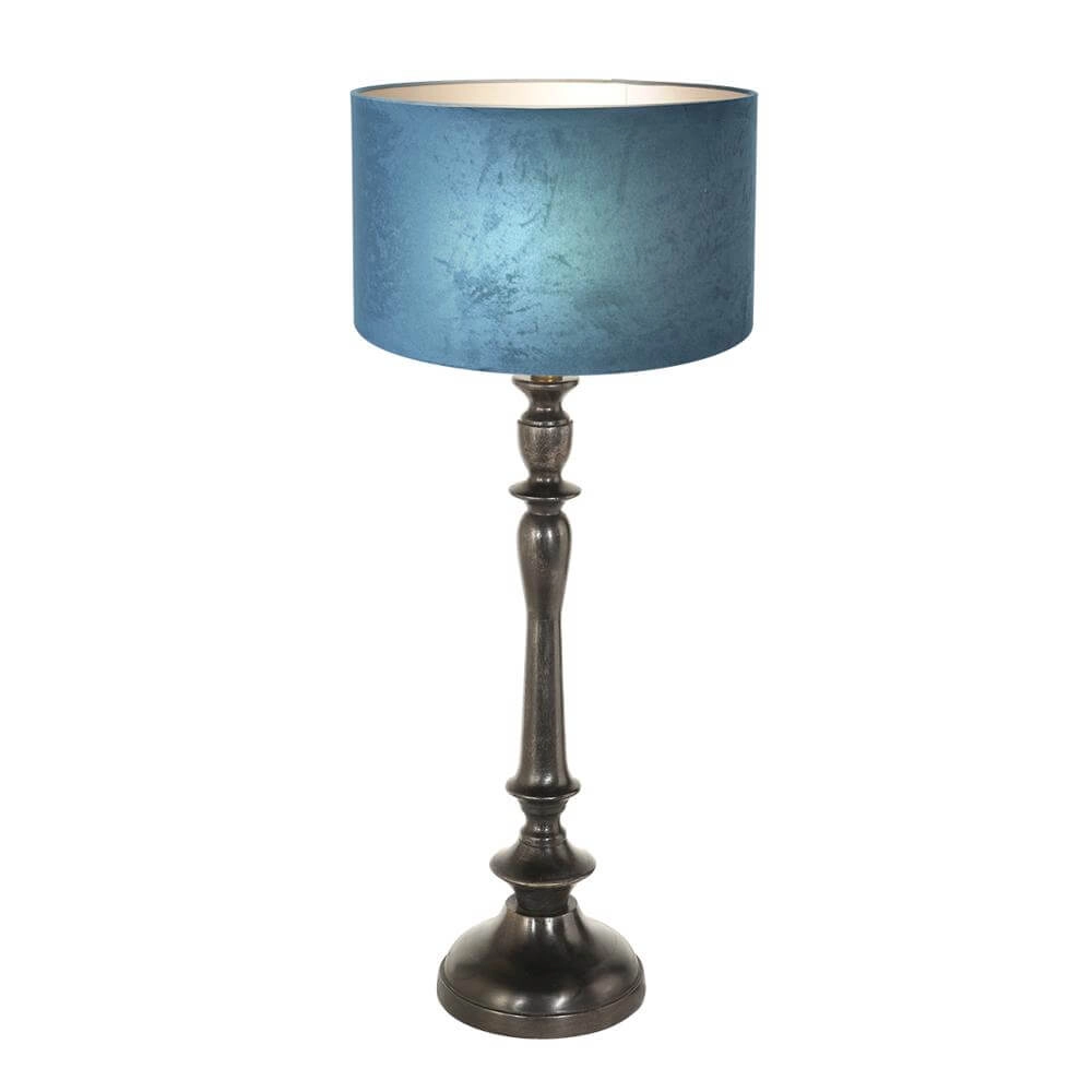 Lampe de table Bois avec capuche bleue Steinhauer 8712746172713