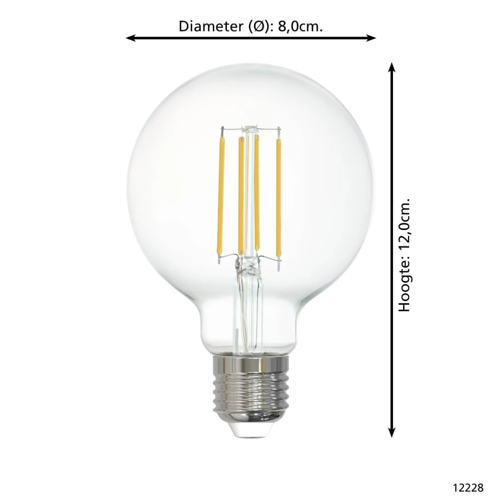 Ampoule de lampe LED Zigbee - E27 - 6 watt - 2700K - G80 Eglo 9002759122287