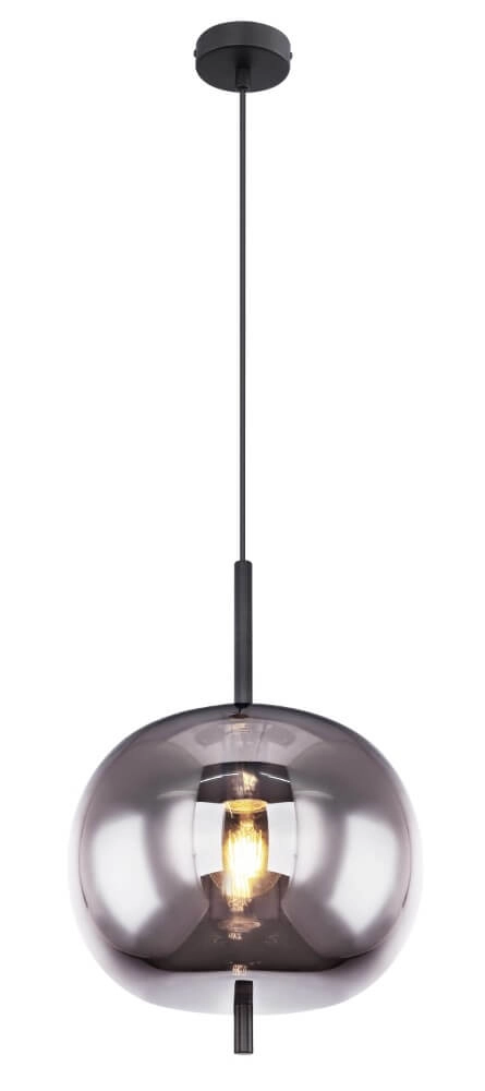 Lampe suspendue Blacky noir 1 lumière rond Lampe suspendue Blacky noir 1 lumière rond