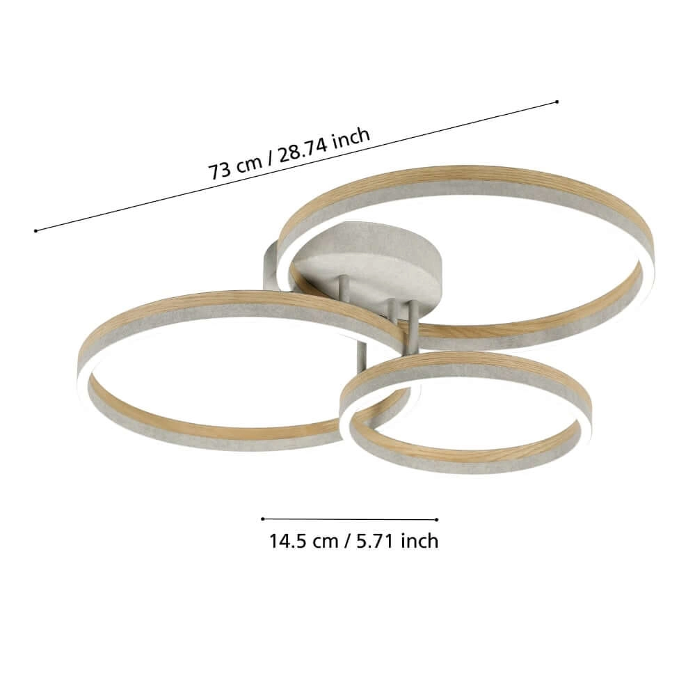 Plafonnier LED rural Cadinaro 3 lumières Stars of Light 9002759398958