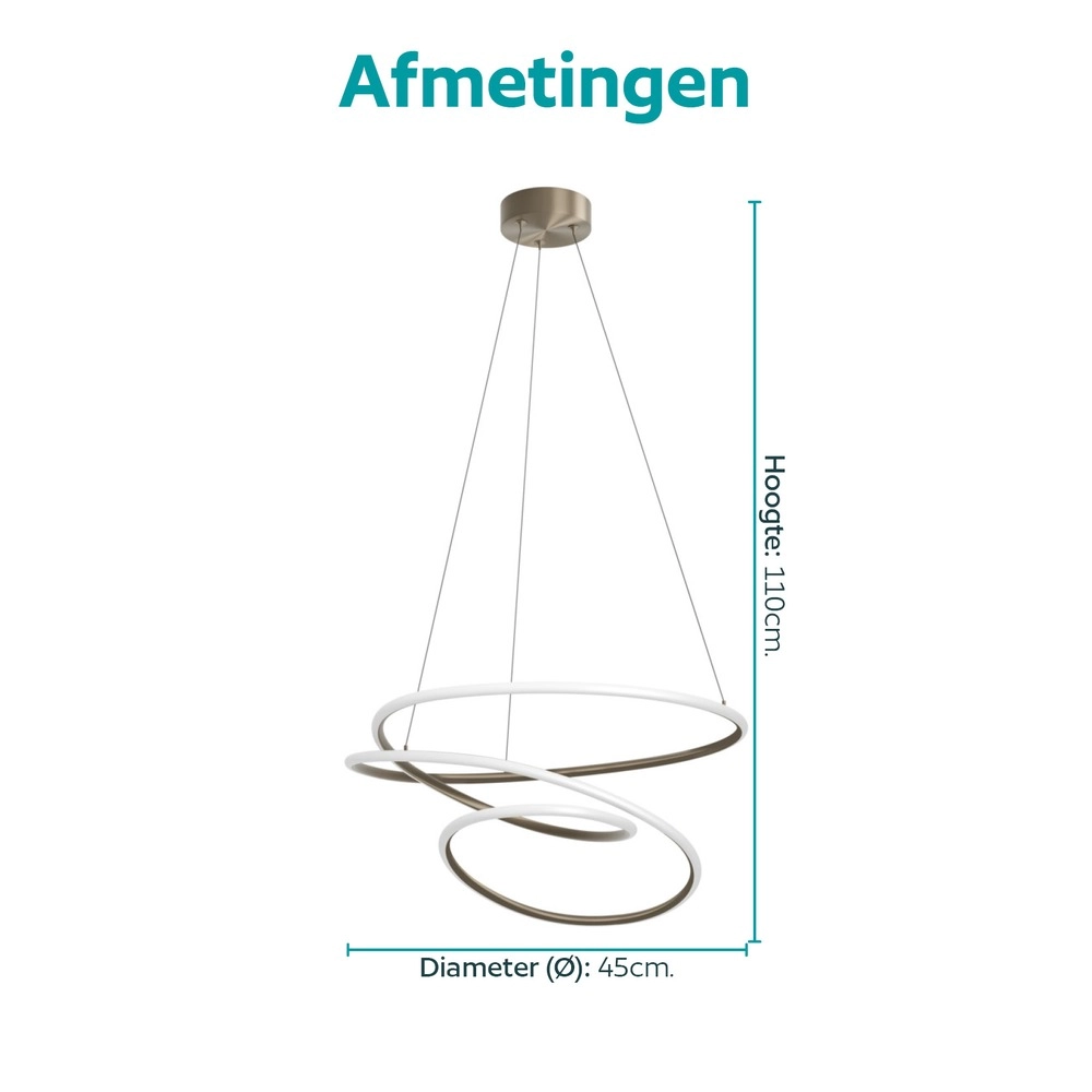 Lampe pendante moderne Racale Ø 58 cm de bronze Eglo 9008606391400