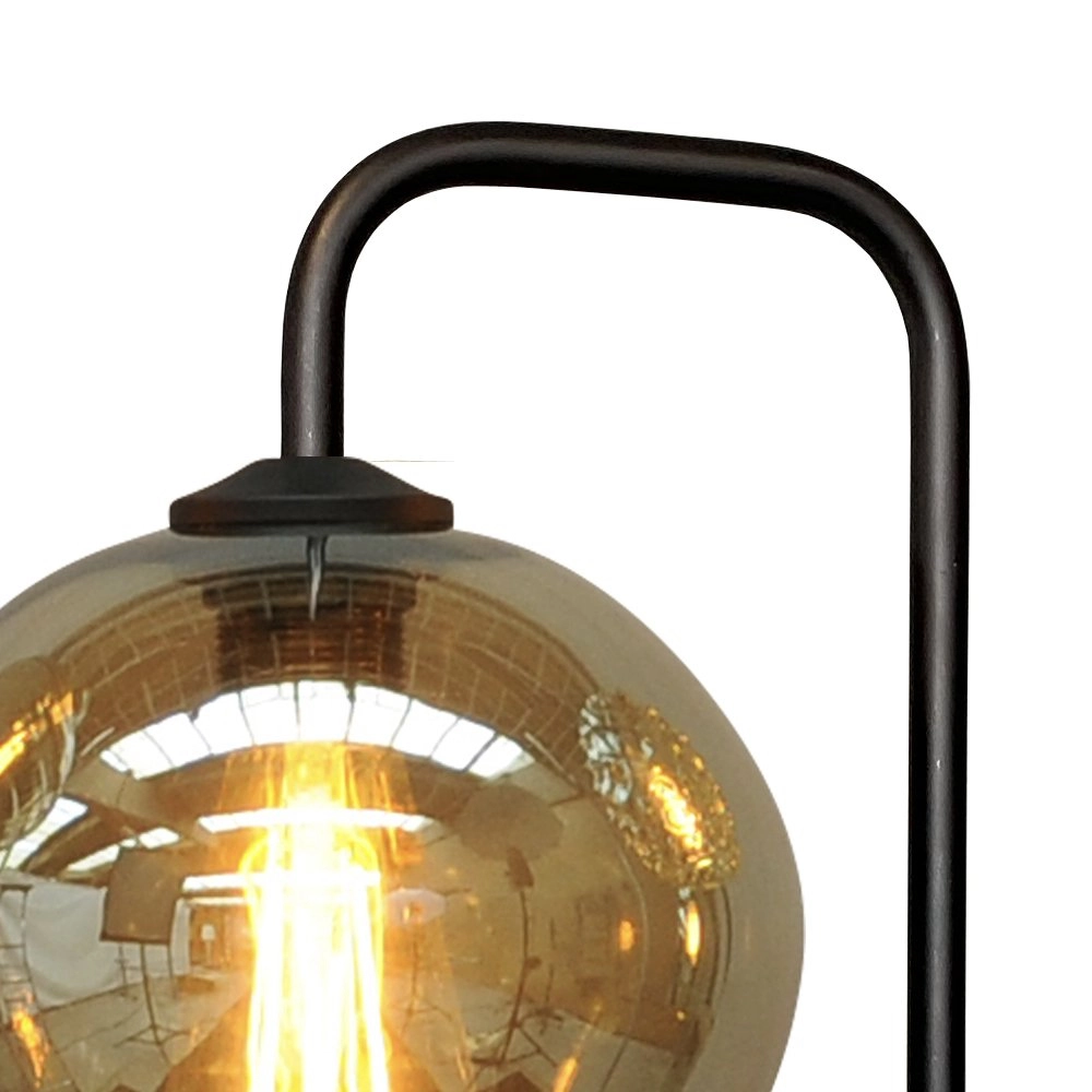 Applique noire Quinto avec verre fumé Masterlight 8718121250991