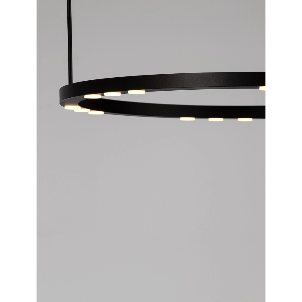 Suspension élégante Lunette noir Ø 660cm Lyora 5212017465191