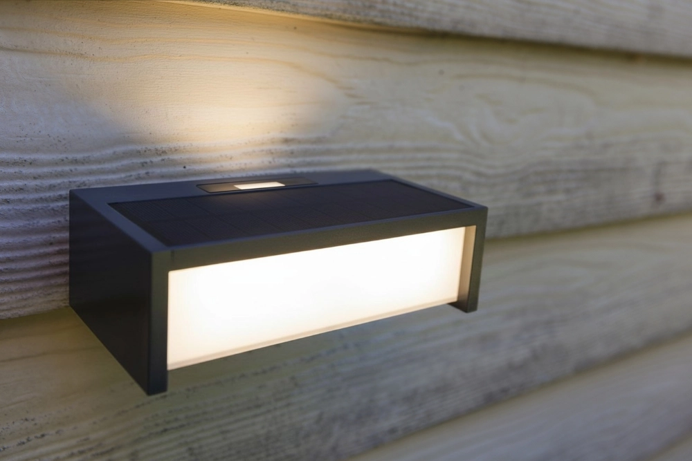 Lampe murale moderne Telis Gris avec Solaire Lutec 6939412018133