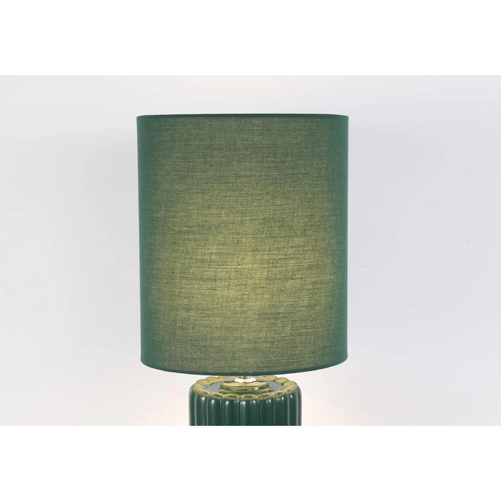 Lampe de table verte Groove céramique Searchlight 5053423274058