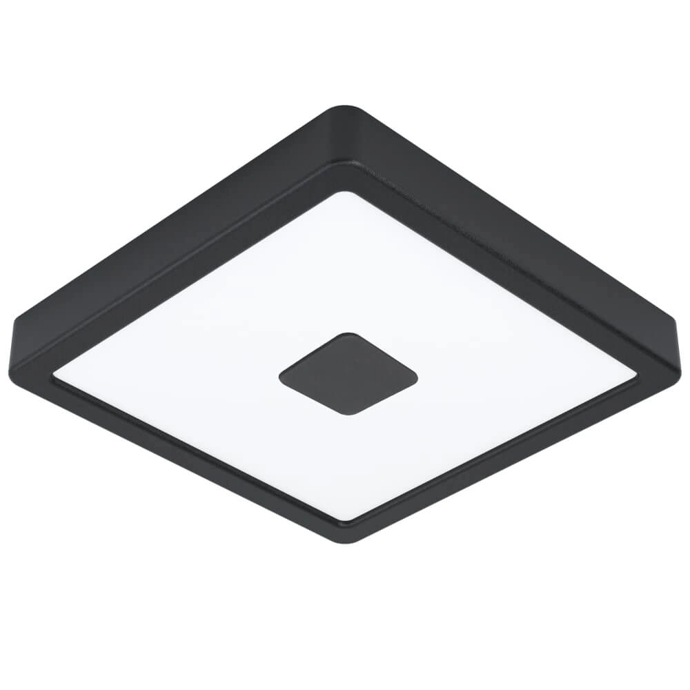 Plafonnier carré Iphias 2 IP44 noir