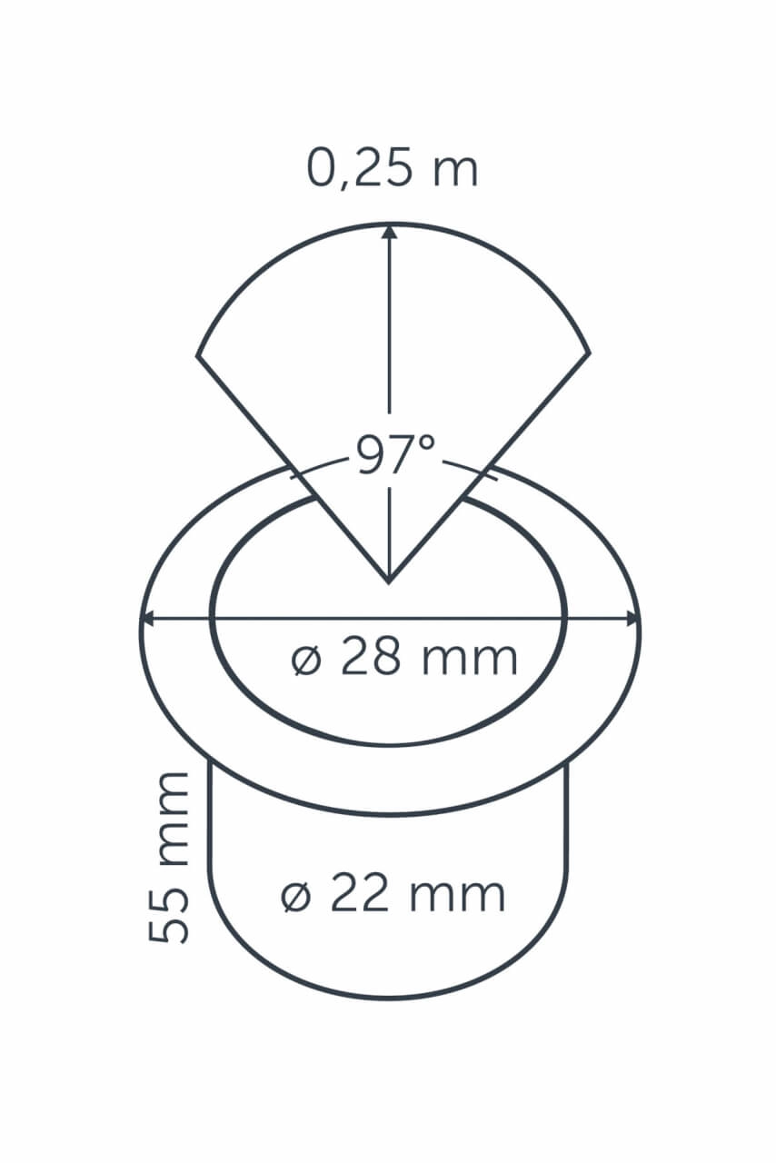 Petit spot encastré Fusion 22 RVS LED 12 volts In-lite 8717051003509