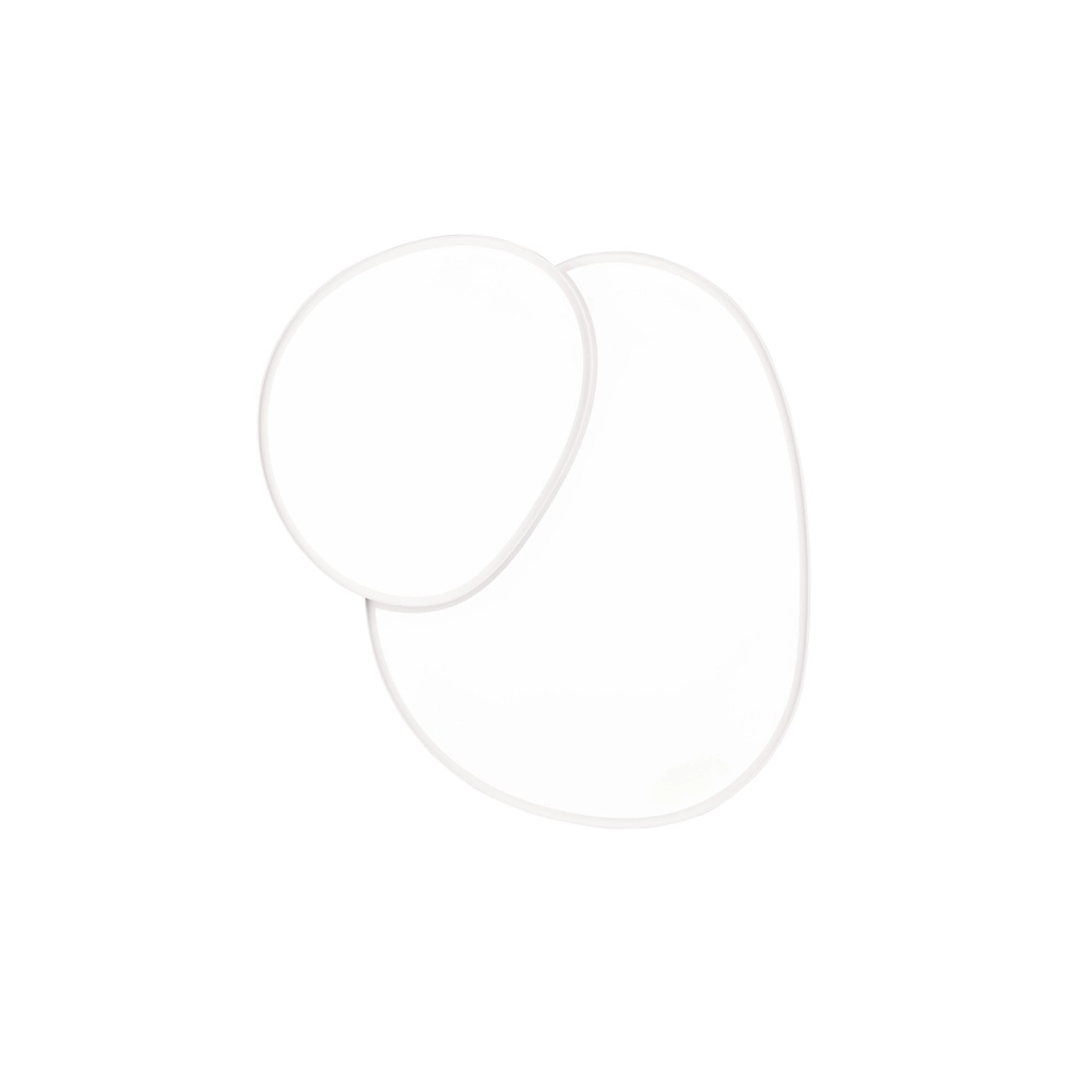Plafonnier organique Rise 77cm blanc Trio 4017807600605