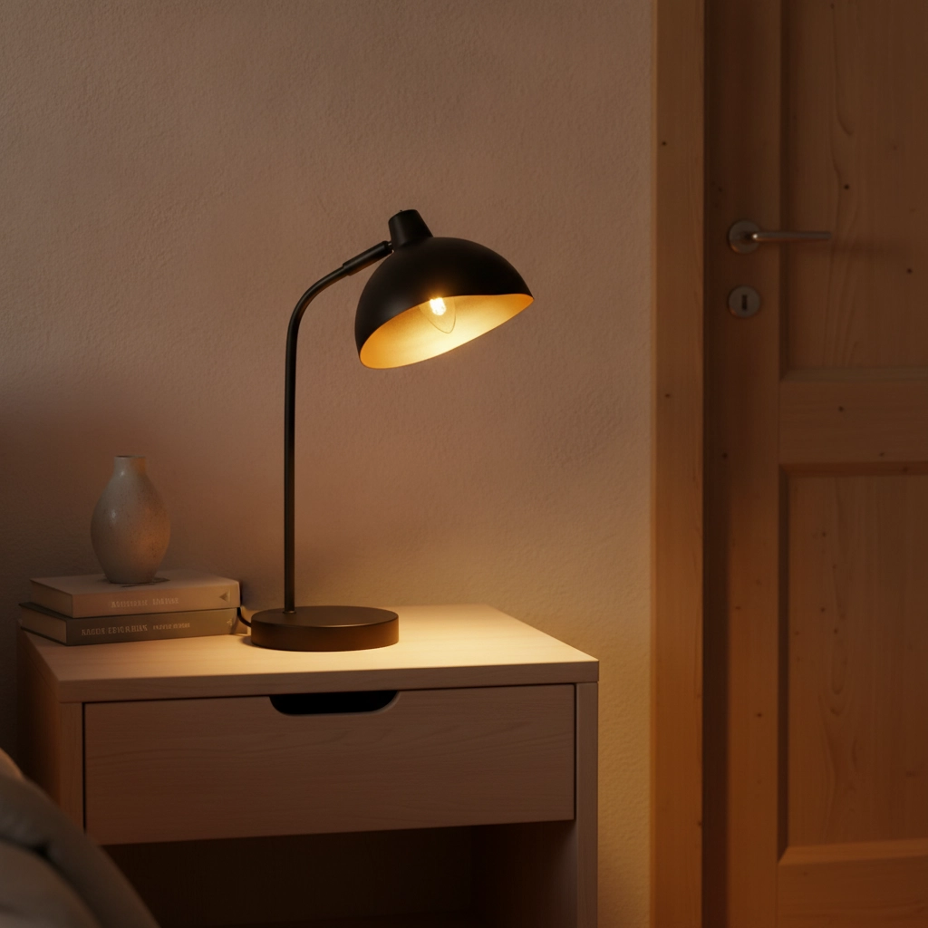Lampe de table Geti Noir avec intérieur doré Lyora 5212017436405