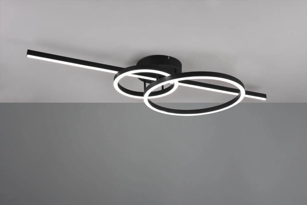 Plafonnier Montilla noir dimmable Trio 4017807574746