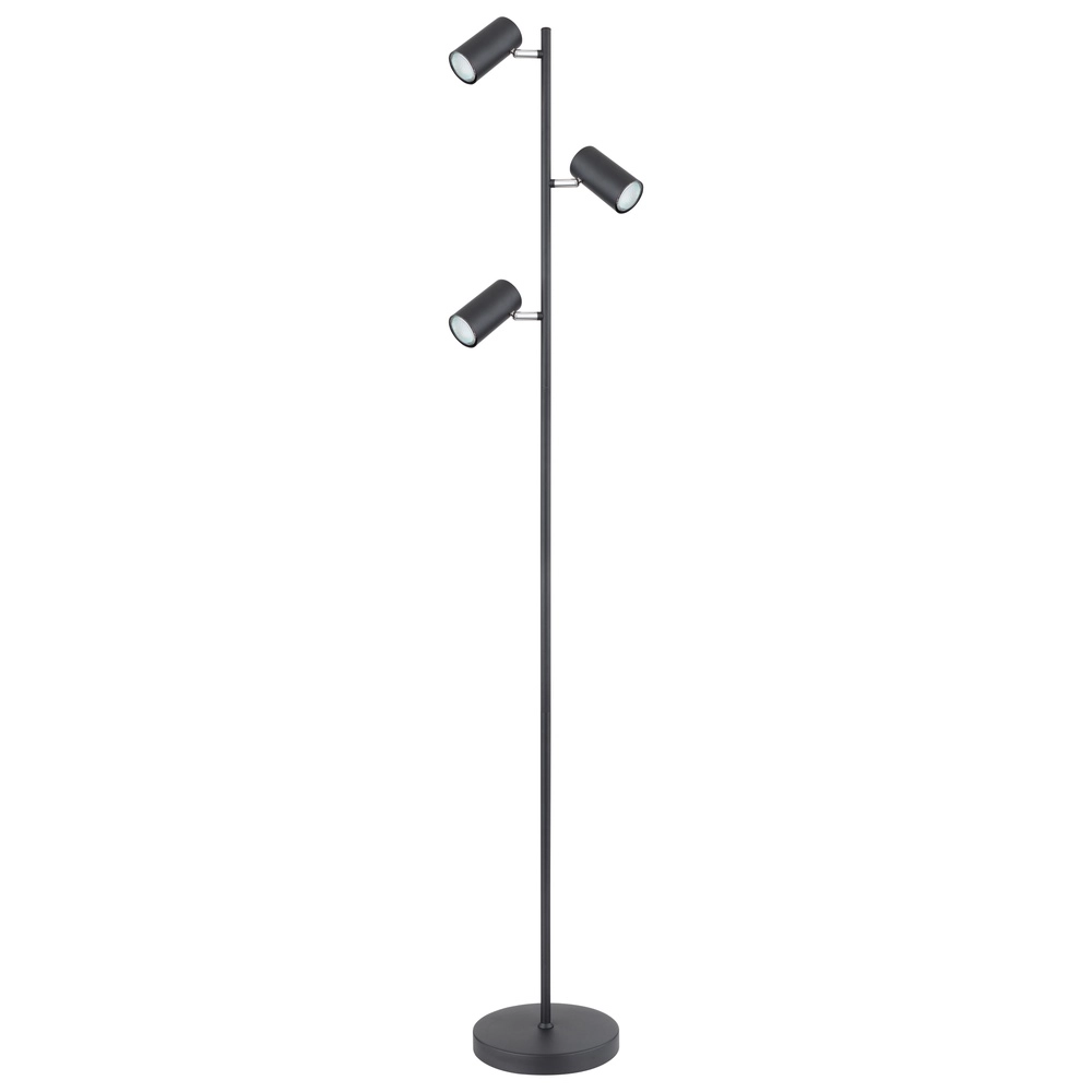 Lampe sur pied à 3 lumières Robby Noir Globo 9007371419845