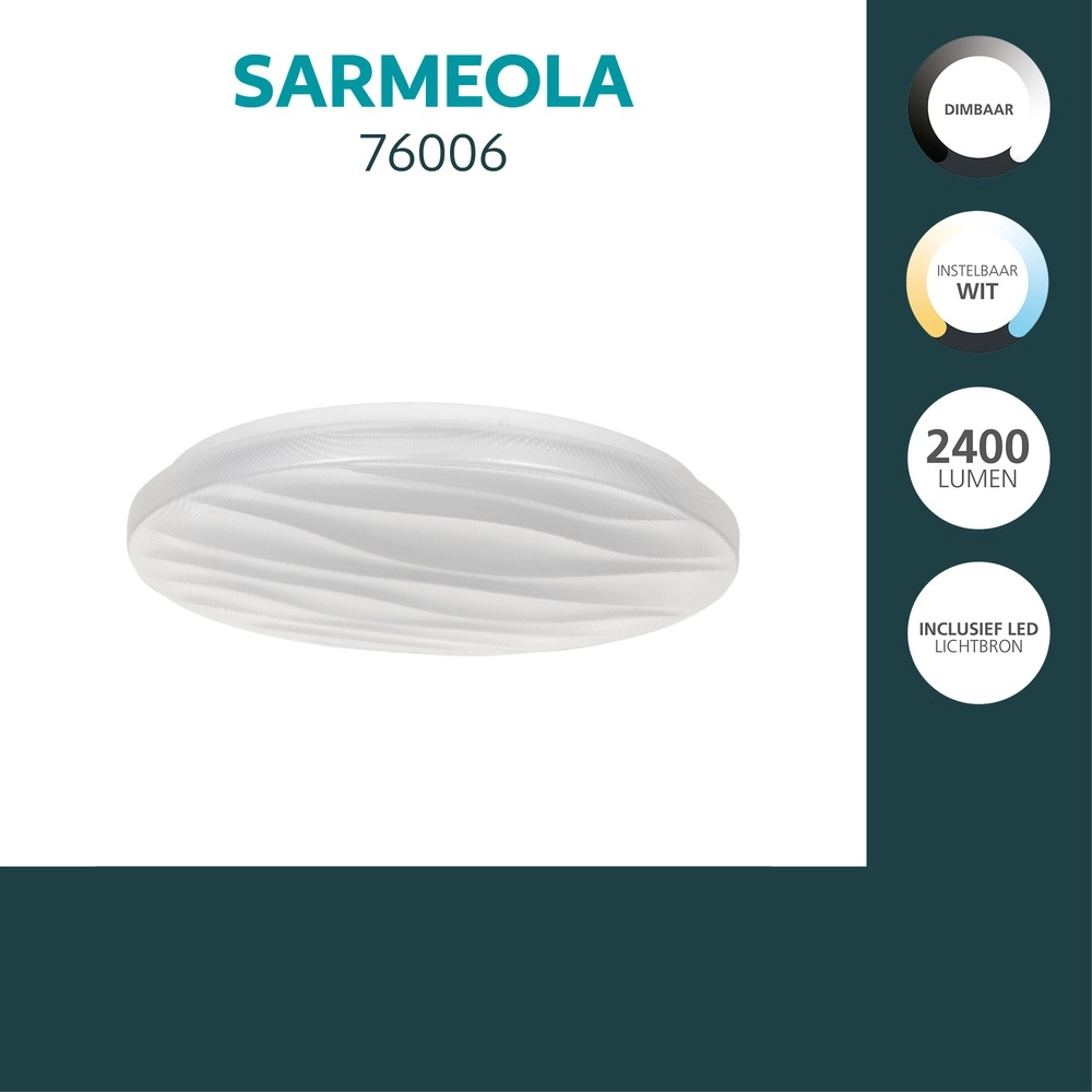 Lumière blanche de plafond Sarmeola Ø 39cm Eglo 9008606391905