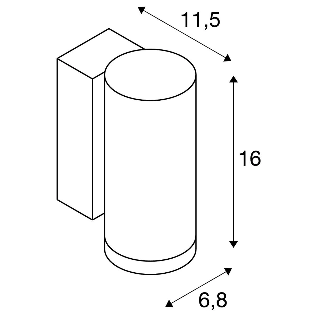 Spot monté en surface ronde Enola Round S SLV 4024163235792