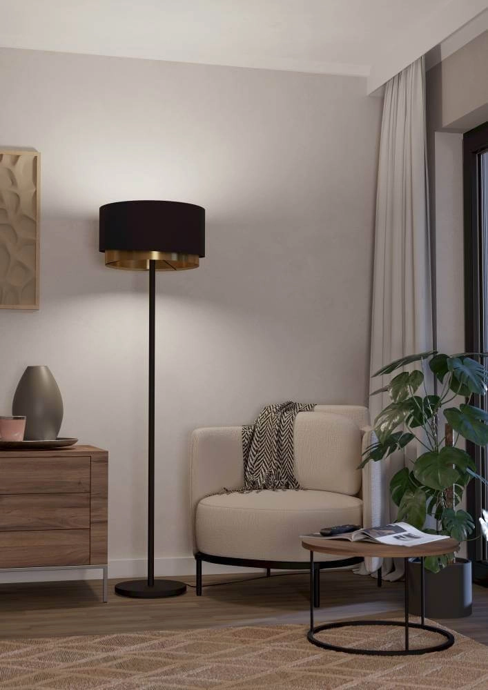 Lampe écran noir avec or Manderline Ø 45 cm Stars of Light 9002759399276