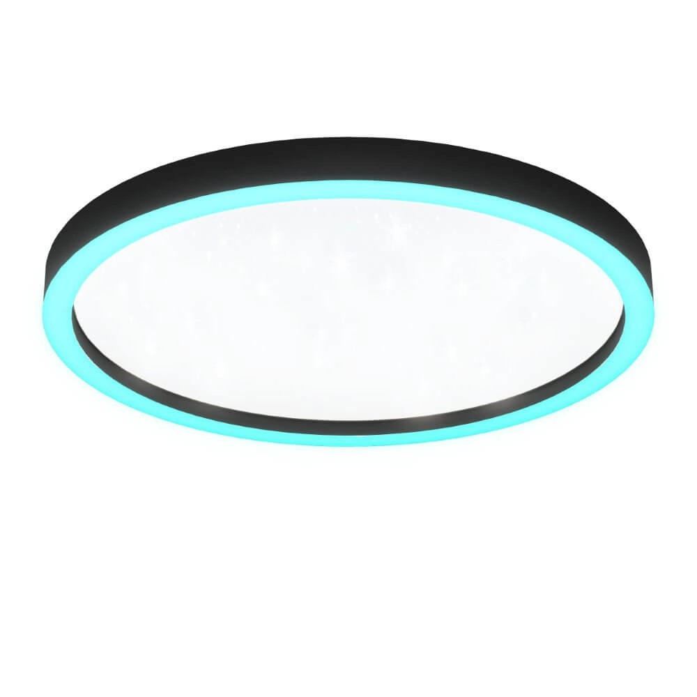 Plafonnier Zigbee Montemorelos-Z Ø 57cm noir Eglo 9008606243846