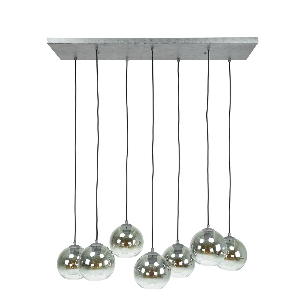 Suspension 7L Bubble avec du verre argenté qui s’estompe. Lyora 8716803511231