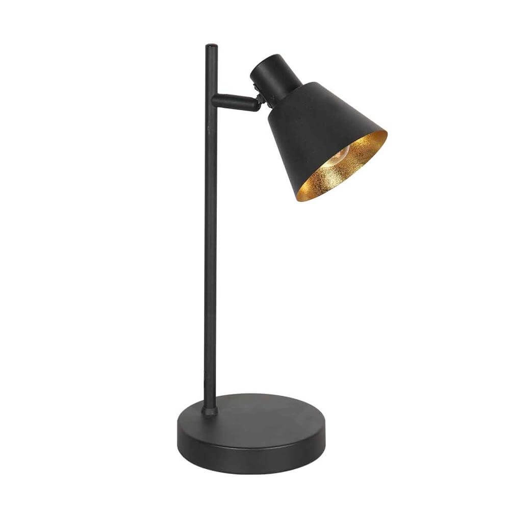 Lampe de table Oeroe noir avec or Lampe de table Oeroe noir avec or