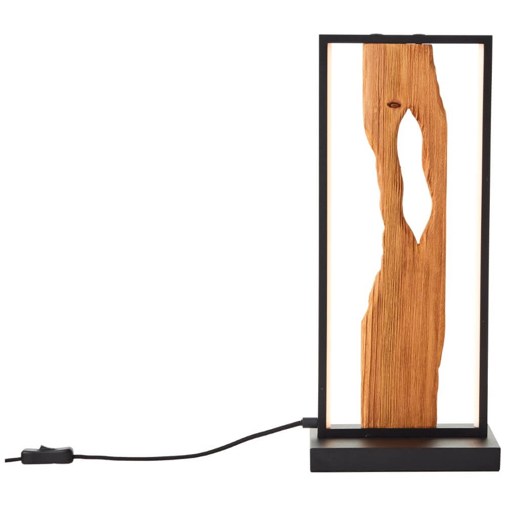 Lampe de table LED Chaumont avec du bois Brilliant 4004353411793
