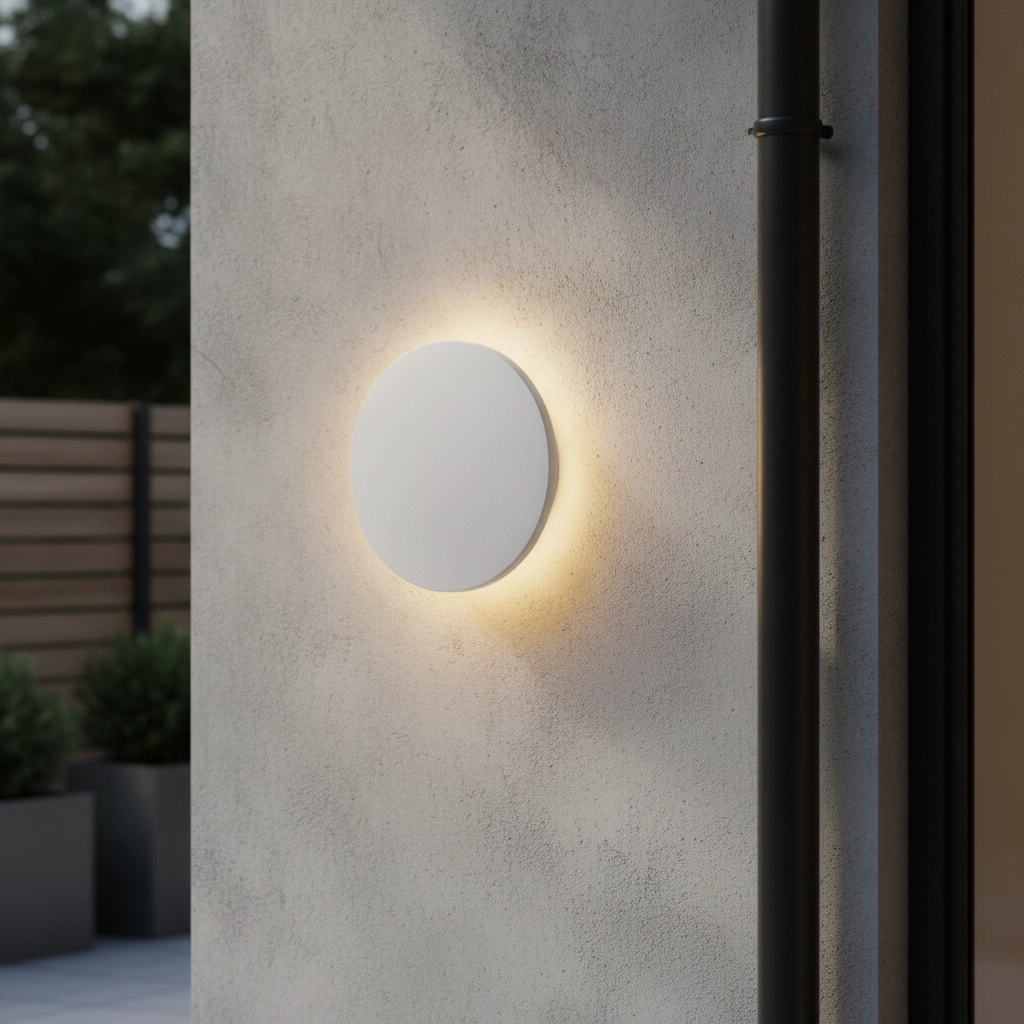 Applique murale ronde Copper blanc Ø 13,5cm