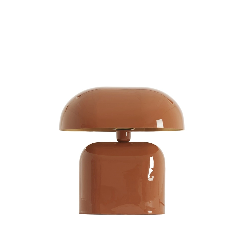 Lampe de table Todd ovale - orange foncé brillant