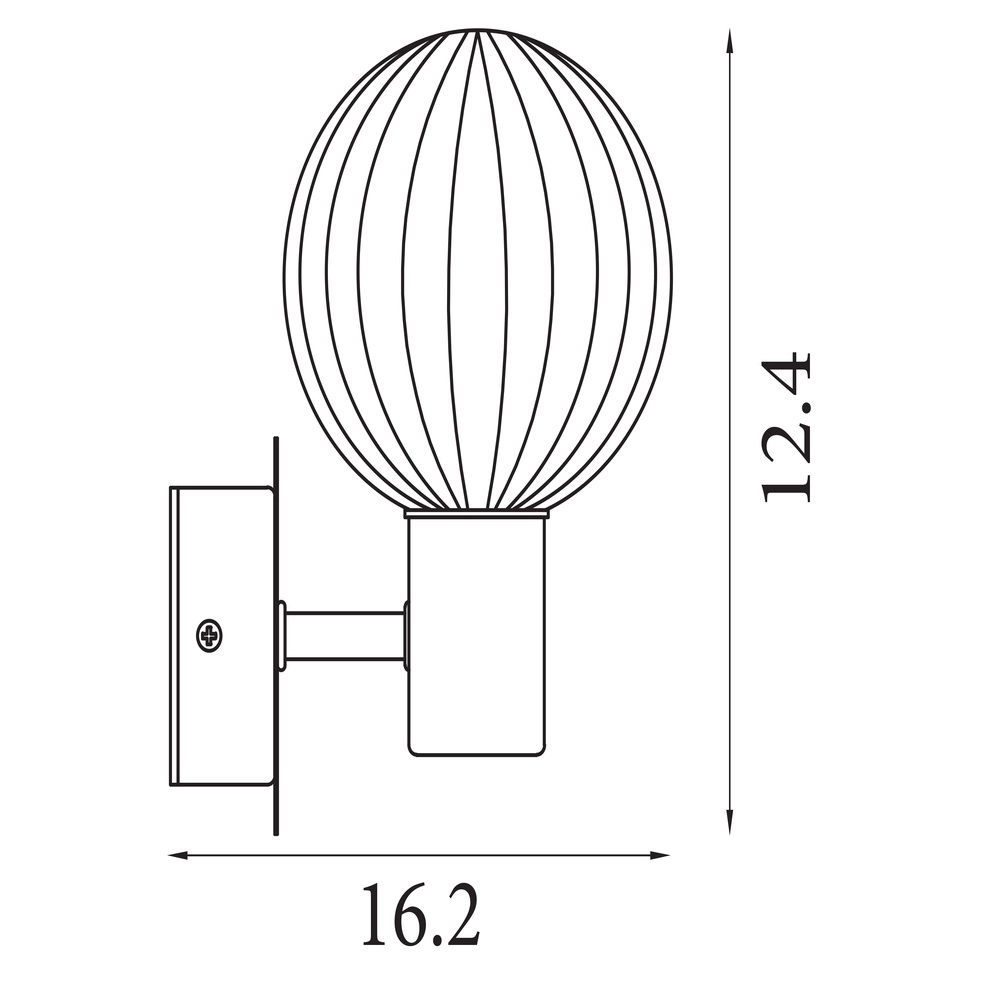 Applique murale Luminsphere Noir Simple Searchlight 5053423297392