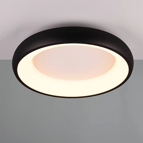 Plafonnier LED Cardona noir - Ø 45cm