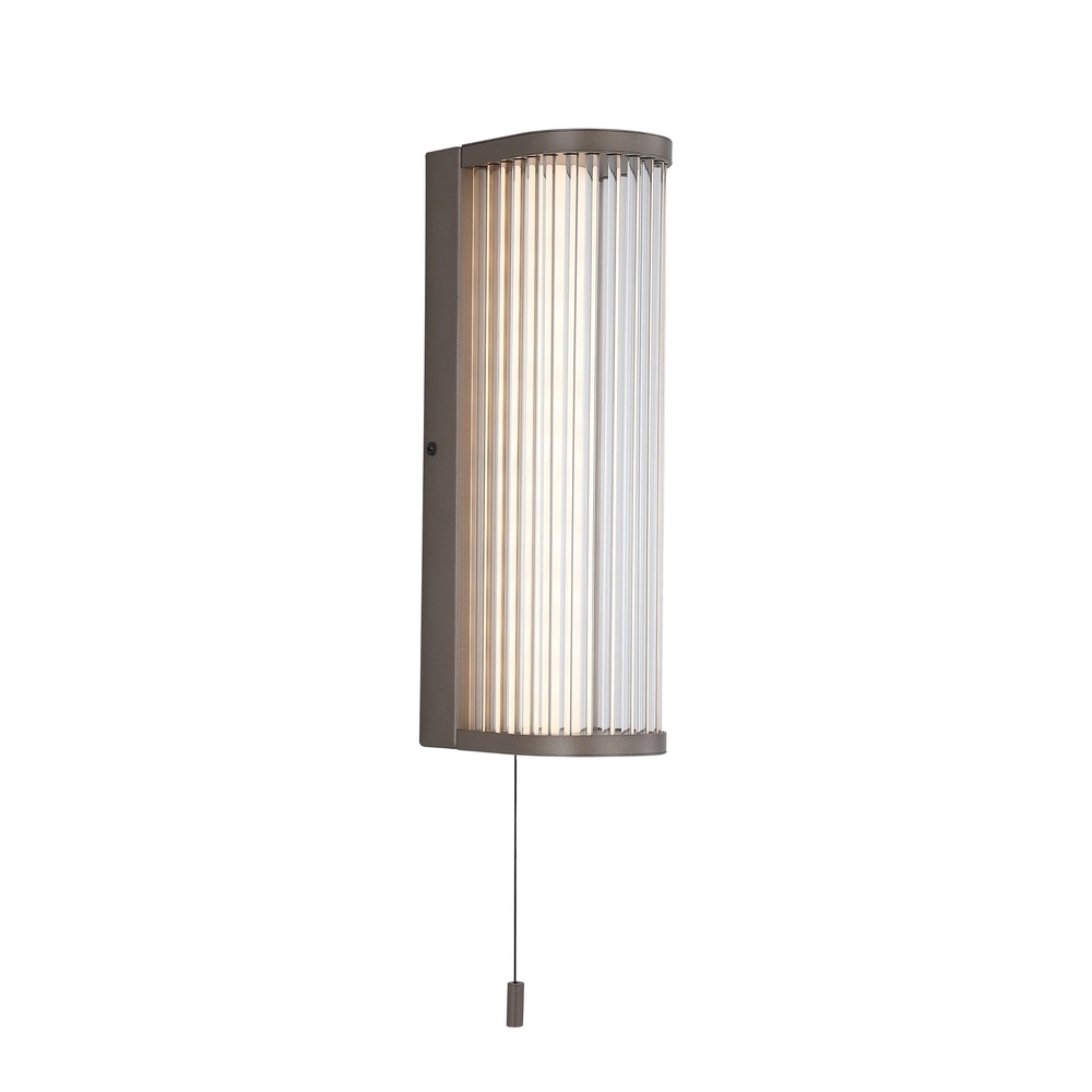 Lampe murale moderne Rue Or avec verre nervuré
