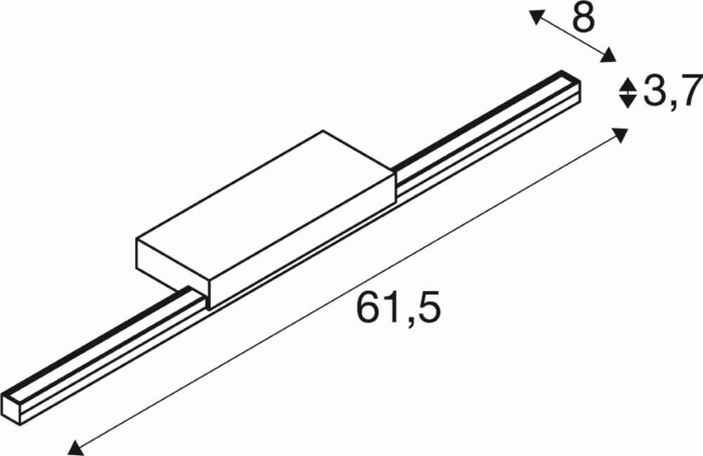 Éclairage de miroir à LED Glenos II noir SLV 4024163236584